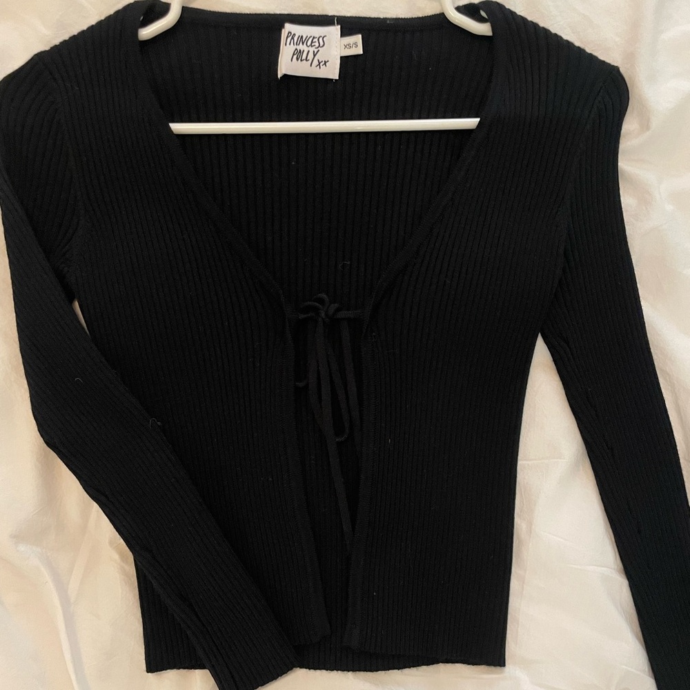 Princess Polly 1/4 sleeve knit with front tie